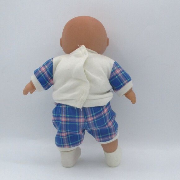 1980s Jesbi Cabbage Patch Style Doll With Blue Plaid OutfitWhite Shoes Awake Asl - Picture 6 of 6